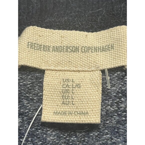 Frederik Anderson Copenhagen Mens Blue Crewneck Sweater Size Large - Picture 5 of 7